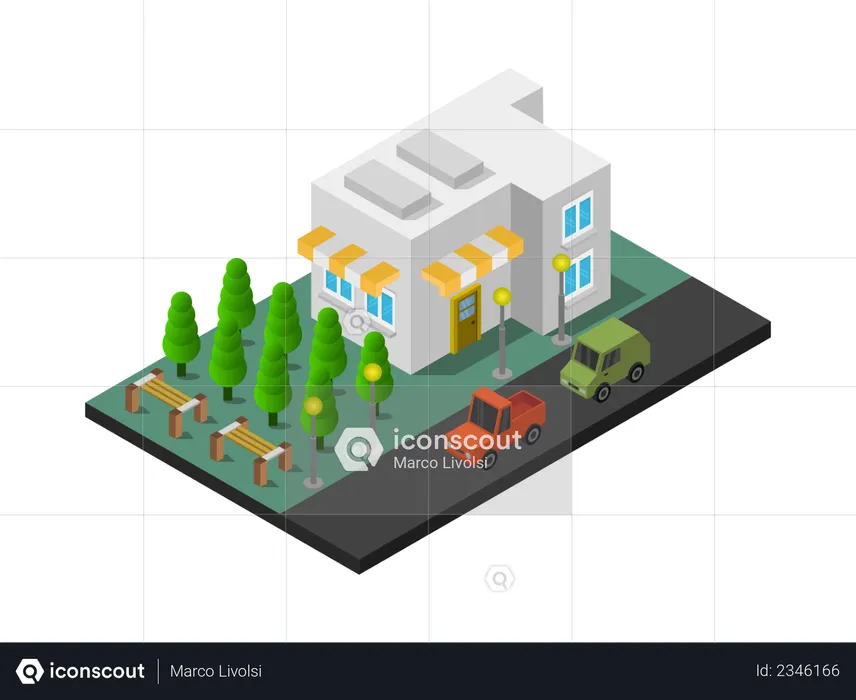 Marché commercial  Illustration