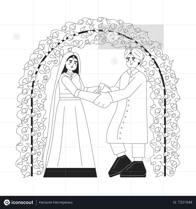 Mariage hindou  Illustration