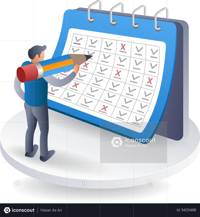 Mark calendar business plan  Illustration