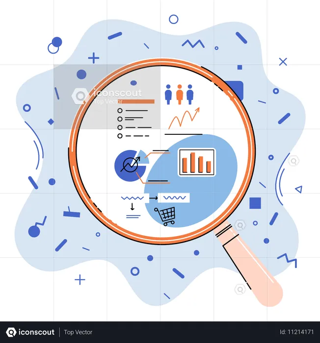 Market statistics analysis  Illustration