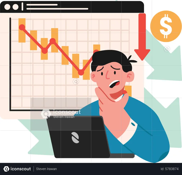 Marketing and business loss  Illustration