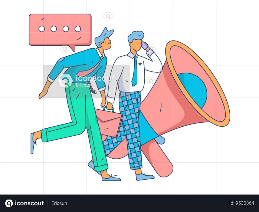 Marketing calls set up by team  Illustration