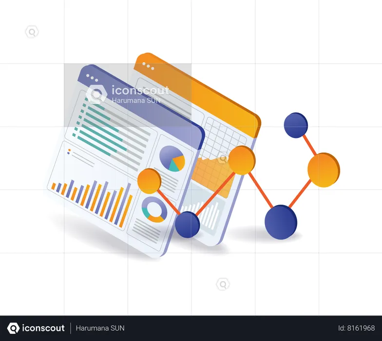 Crecimiento del negocio de marketing  Ilustración