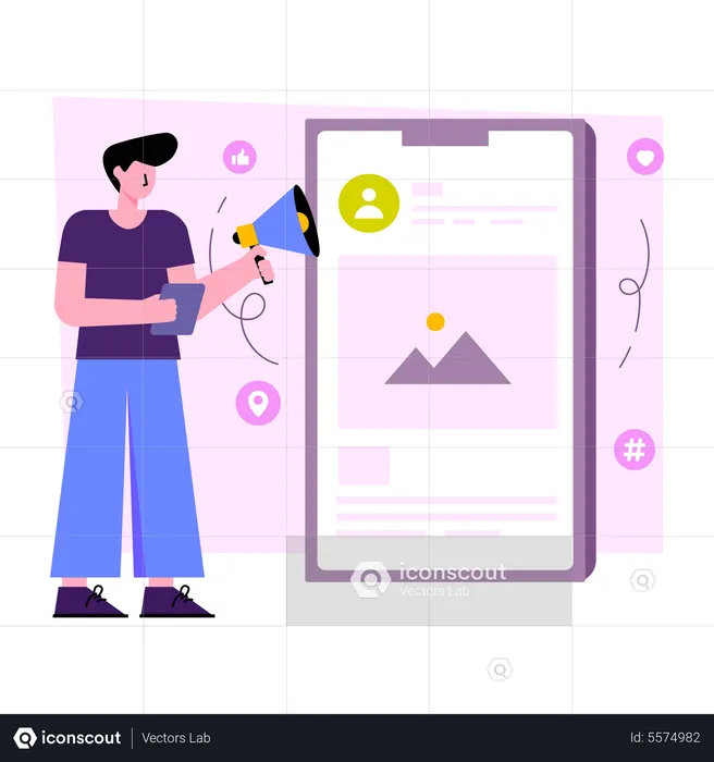 Marketing de contenu mobile  Illustration