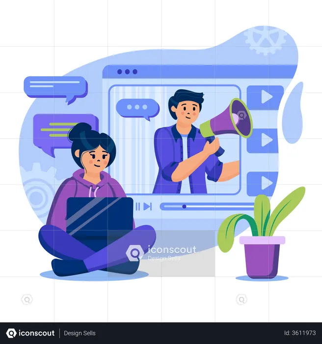 Marketing de mídia social  Ilustração