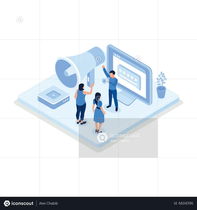 Marketing de mídia social  Ilustração