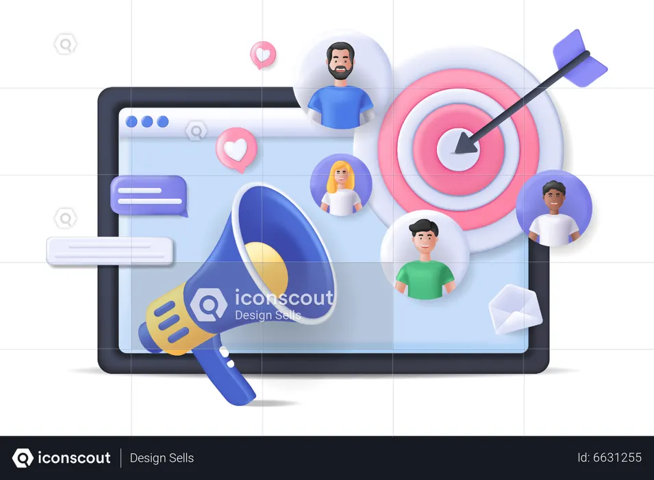 Marketing des médias sociaux  Illustration
