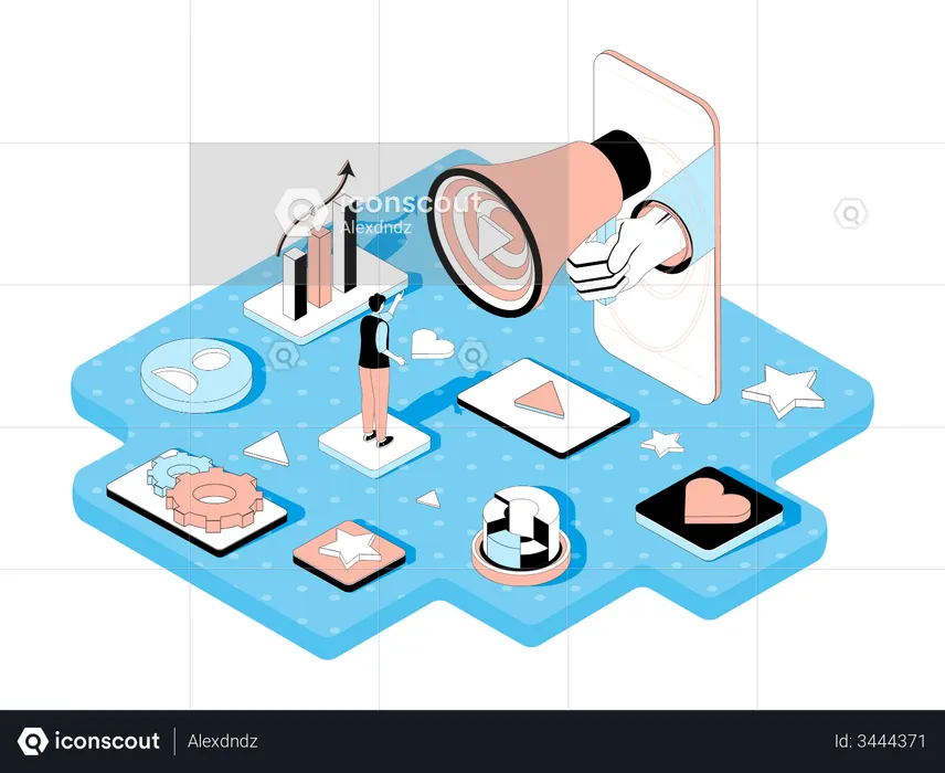 Marketing digital  Ilustração