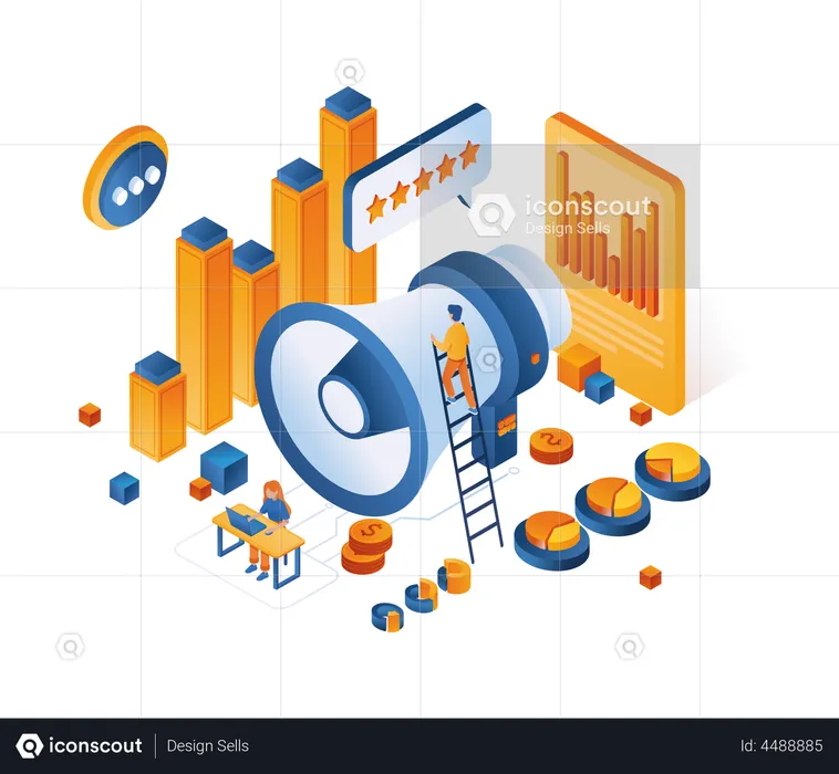 Marketing digital  Ilustração