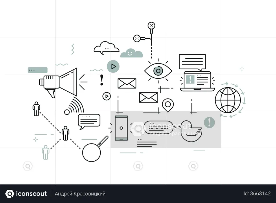 Marketing empresarial  Ilustração