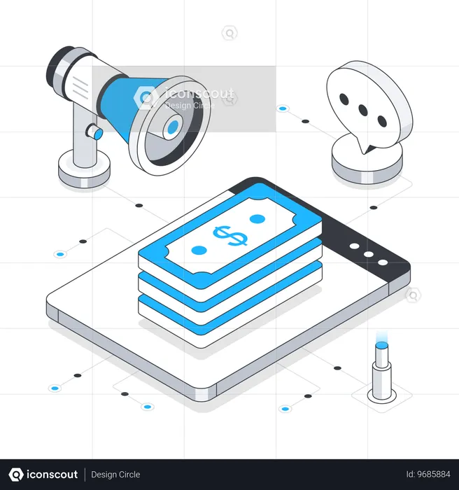 Marketing financier  Illustration