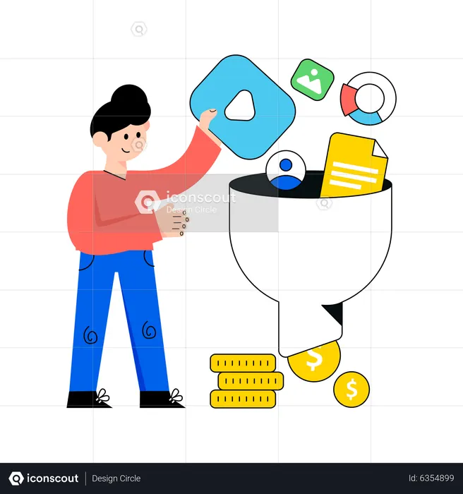 Marketing Funnel  Illustration