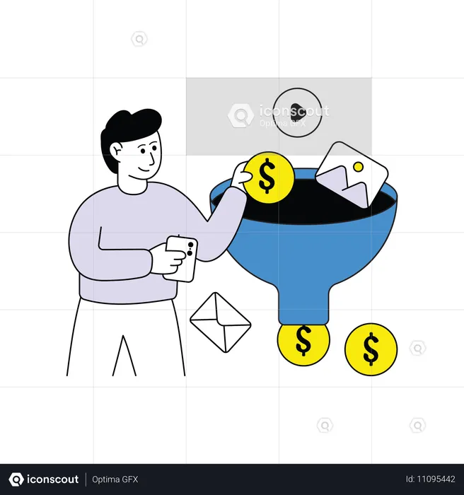 Marketing Funnel  Illustration