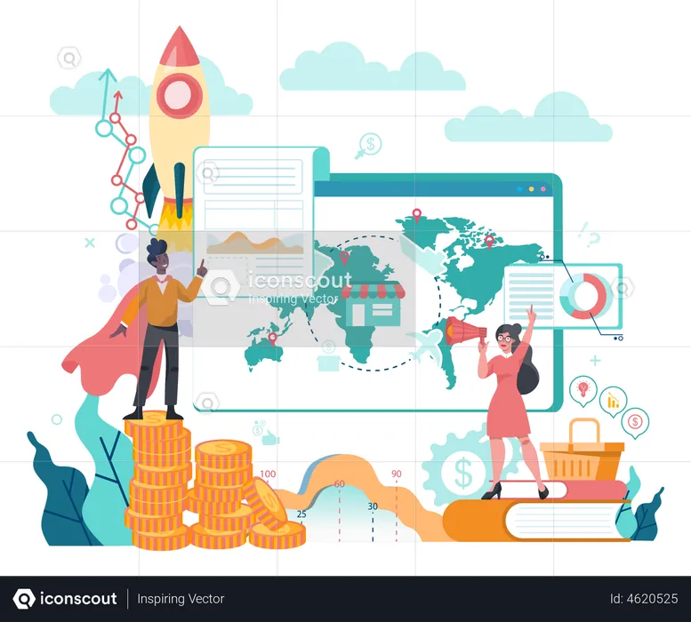 Marketing Growth  Illustration