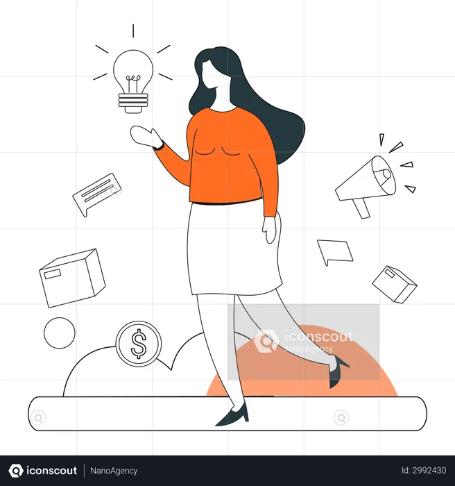 Marketingidee  Illustration