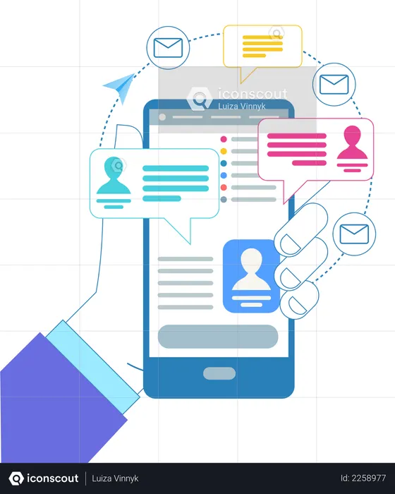 Marketing Messages or Notification  Illustration