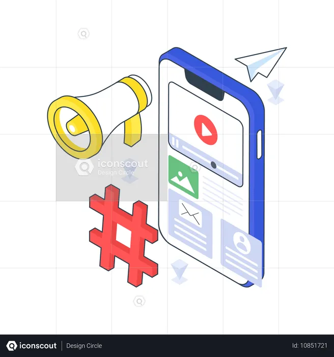 Marketing mobile  Illustration