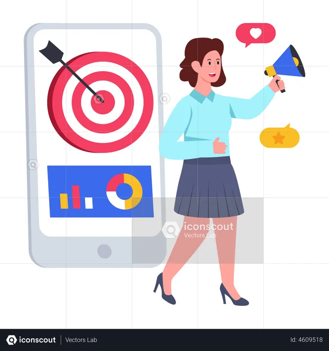 Marketing mobile  Illustration