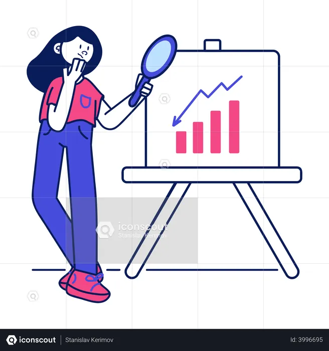 Marketing presentation by employee  Illustration