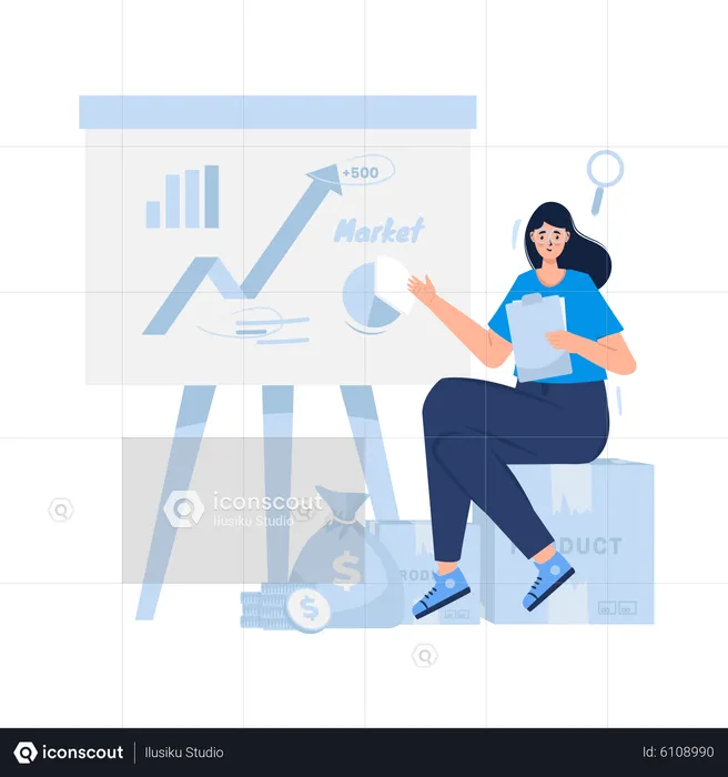 Marketing sales research  Illustration