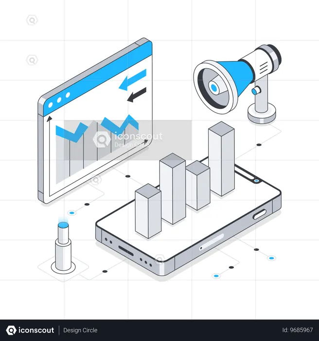 Marketingplanung und -analyse  Illustration