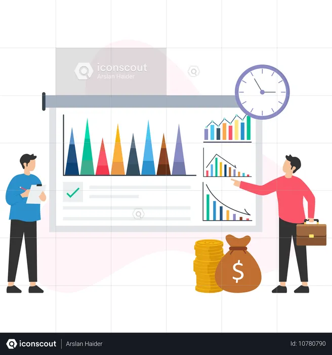 Marktgewinnanalyse  Illustration