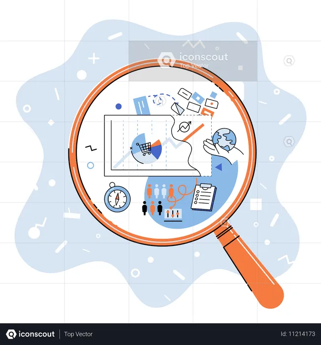 Marktstatistikanalyse  Illustration