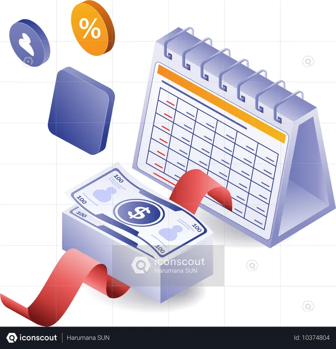 Marquer le jour du salaire  Illustration