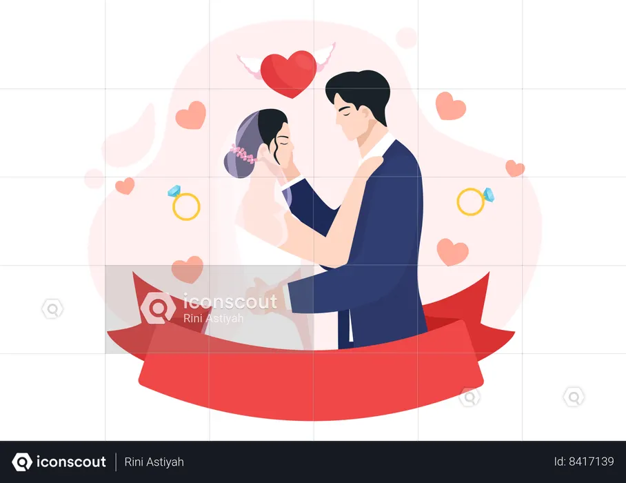 Marriage Banner  Illustration
