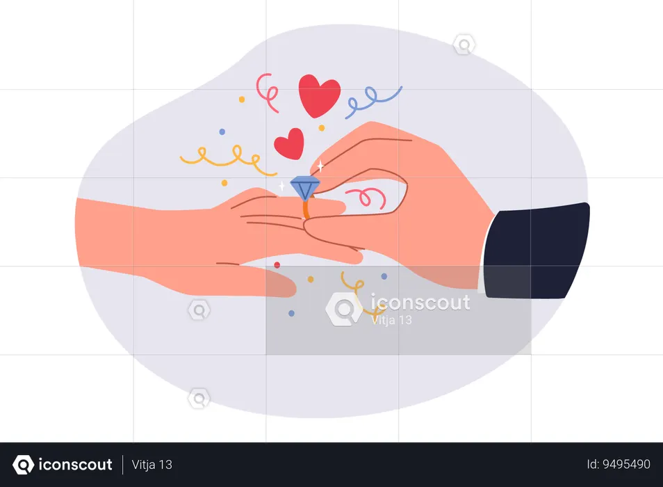 Marriage ceremony  Illustration