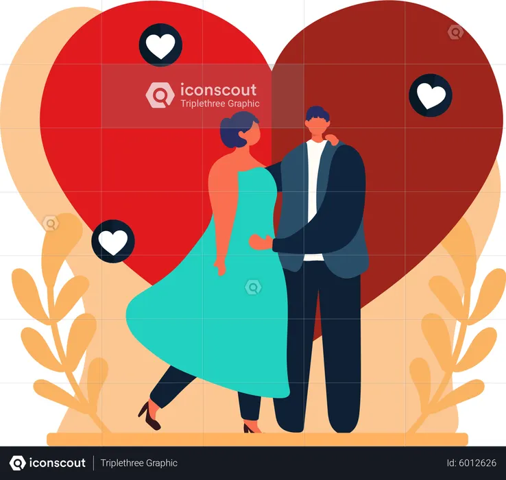 Marriage Couple  Illustration