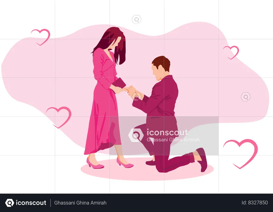 Marriage Proposal  Illustration