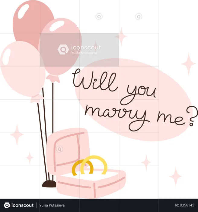 Marriage proposal  Illustration