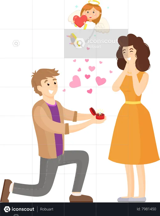 Marriage propose  Illustration