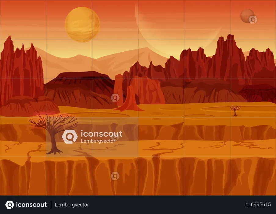 Mars atmosphere  Illustration