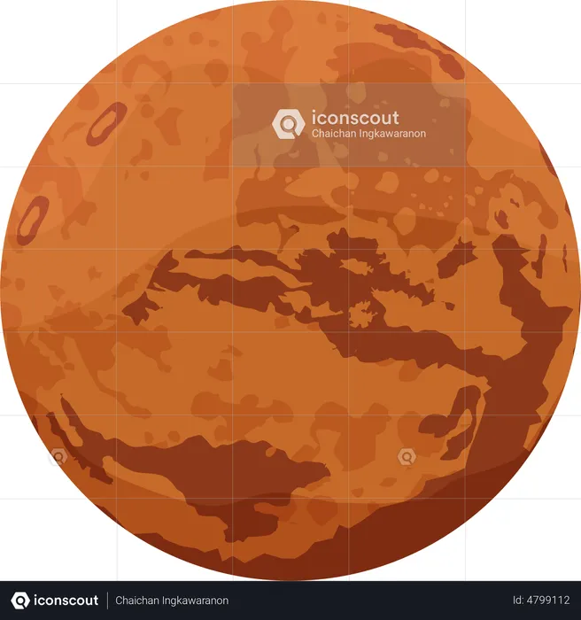 Mars Planet  Illustration