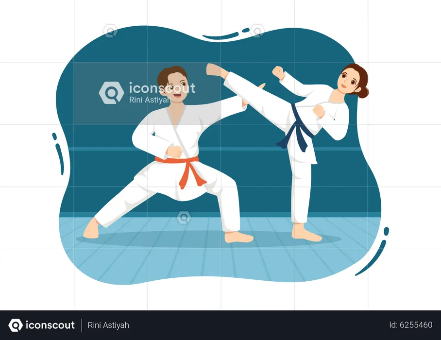 Martial arts fight competition  Illustration