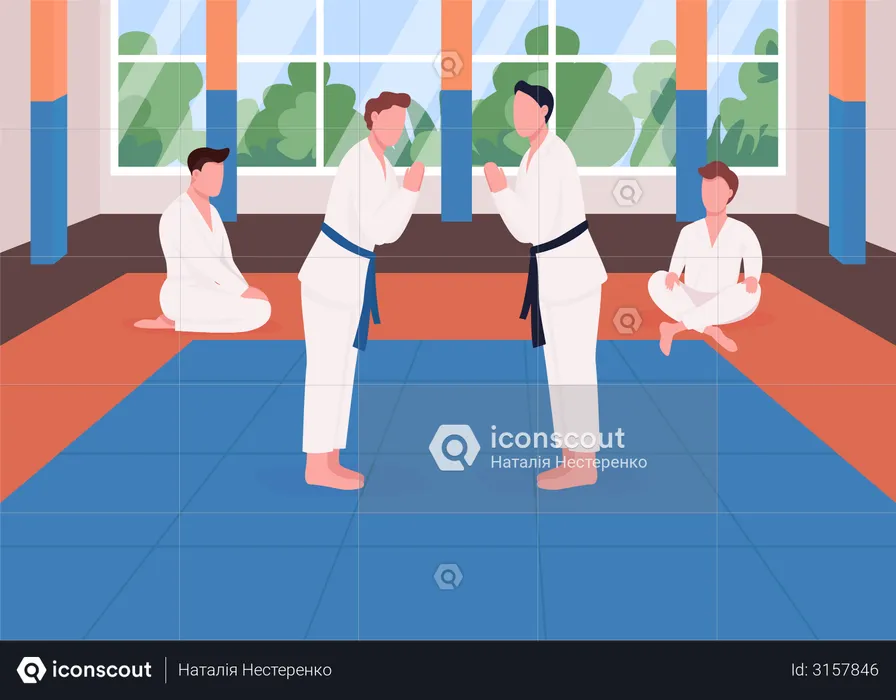 Martial arts training  Illustration