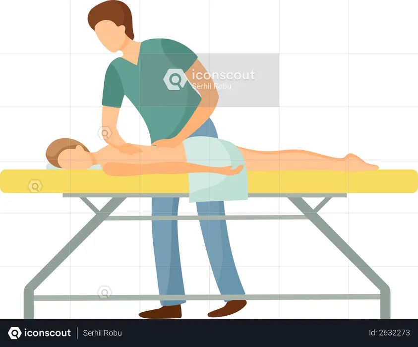 Massage du dos  Illustration