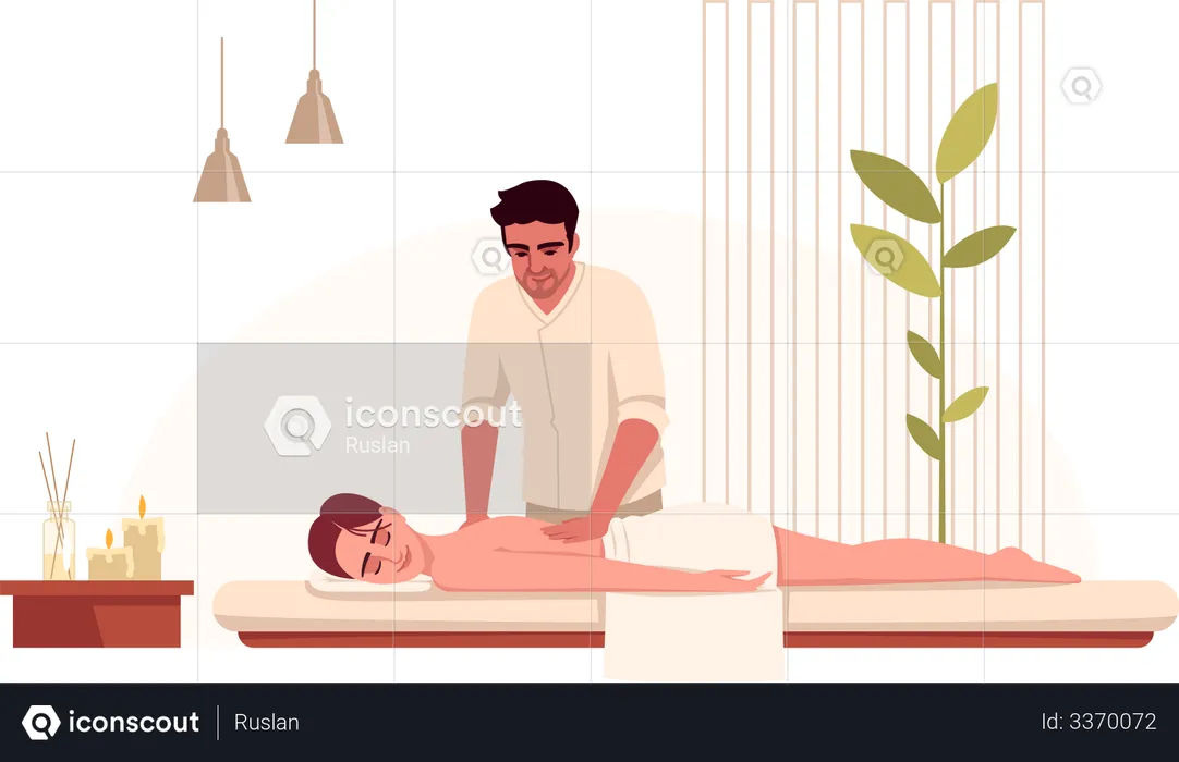 Massage treatment  Illustration