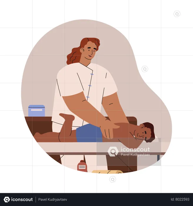 Massoterapia para bebês e crianças  Illustration