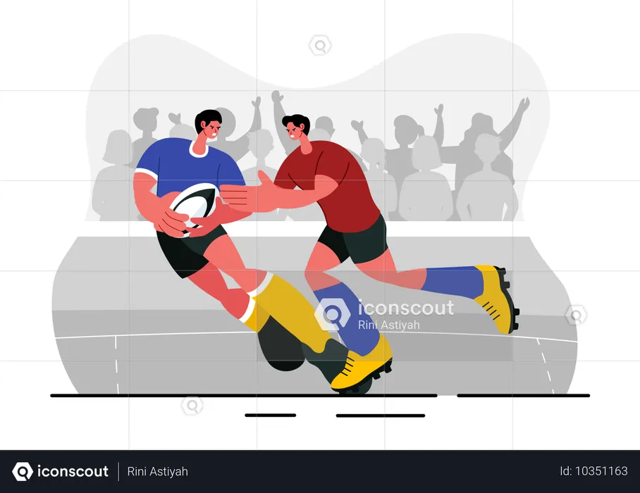 Match de rugby  Illustration