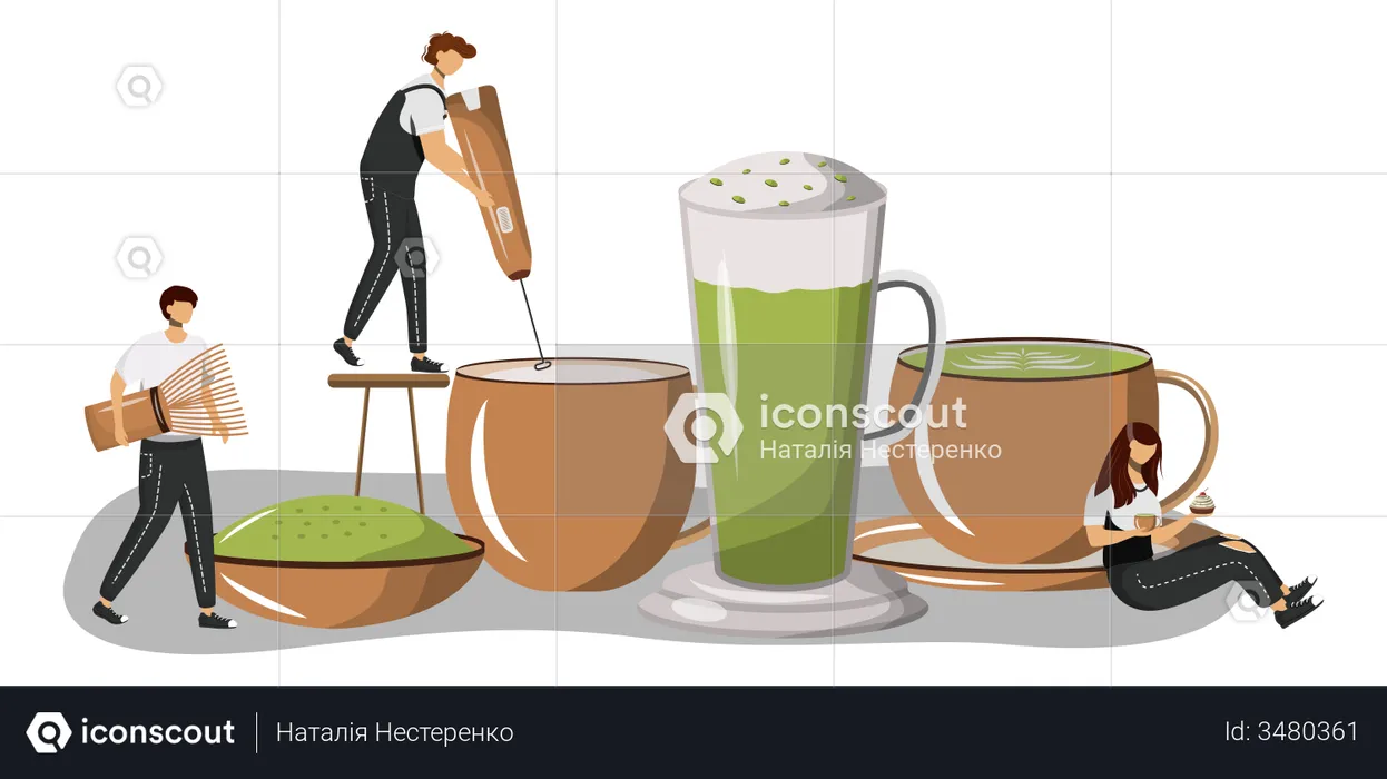 Matcha latte  Illustration