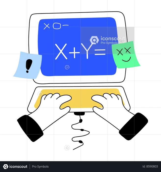 Matemáticas en línea  Ilustración