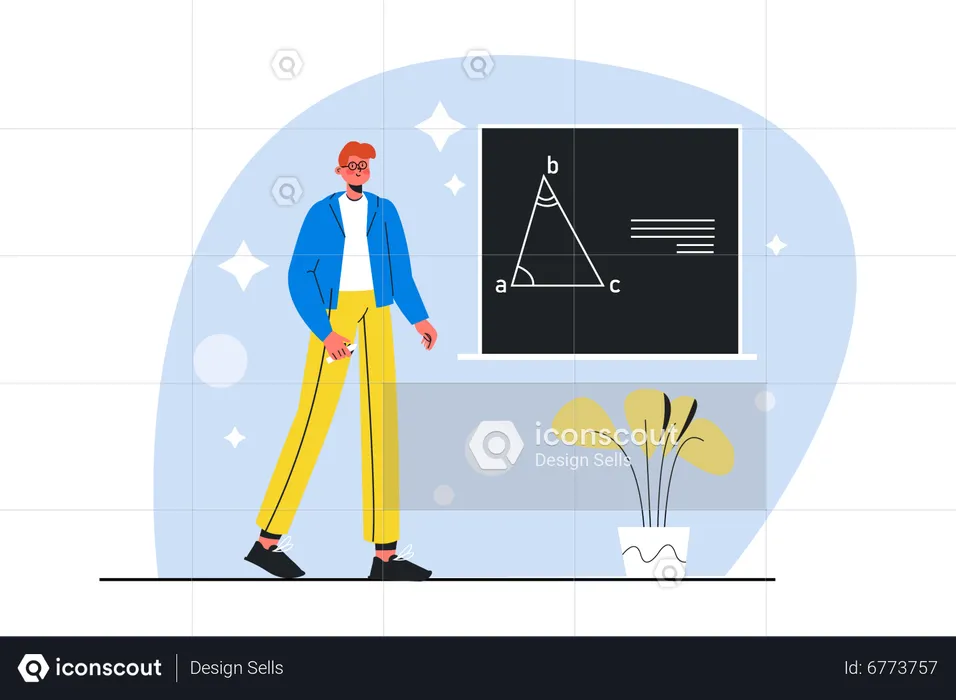 Math Teacher  Illustration