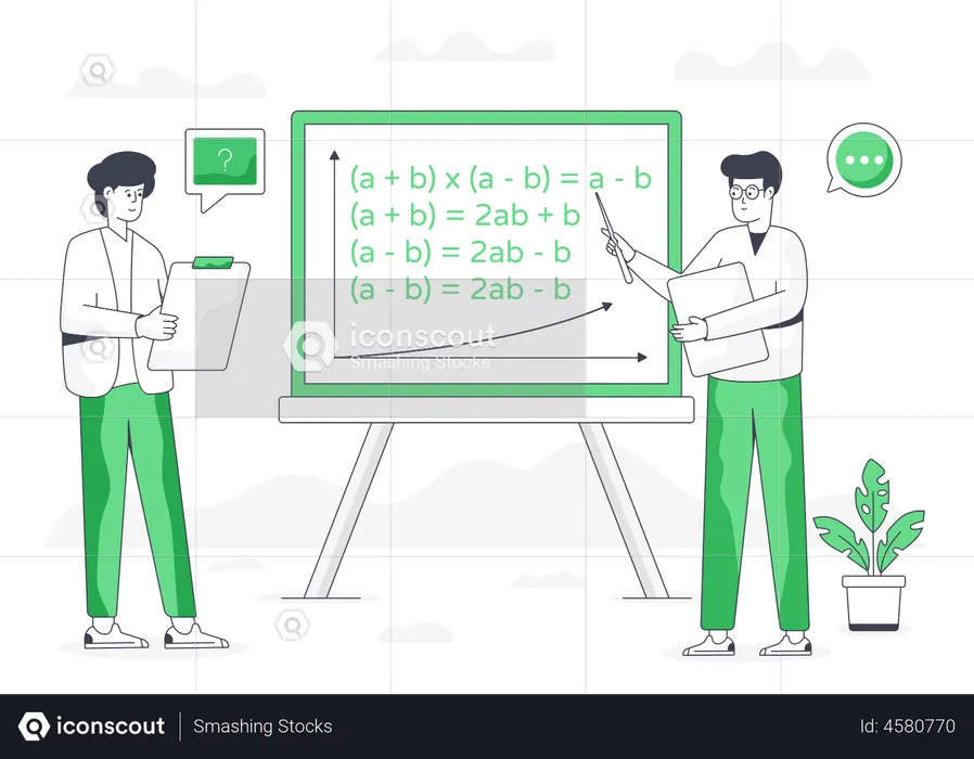 Mathe-Präsentation  Illustration