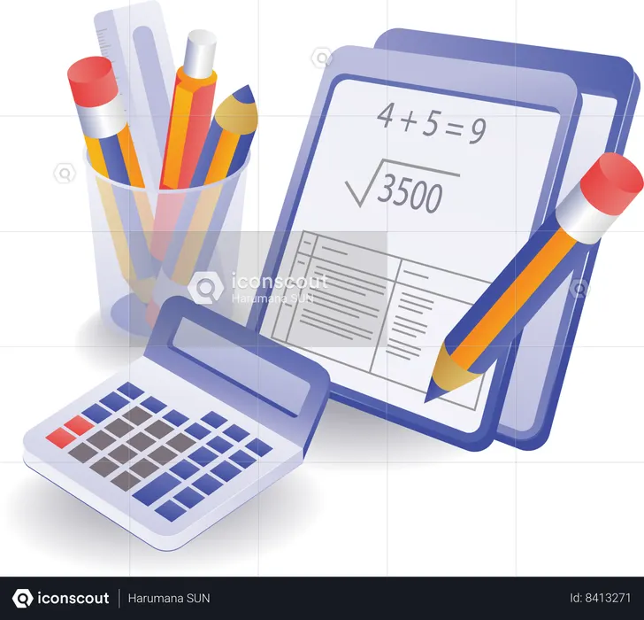 Mathematical Calculations  Illustration