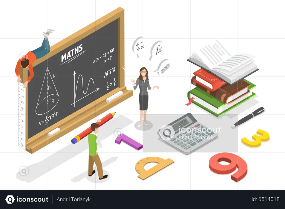 Mathe-Lernkurs  Illustration