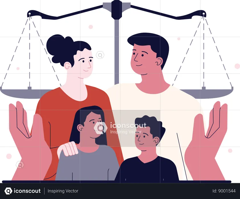 Matrimonio divorcio  Ilustración