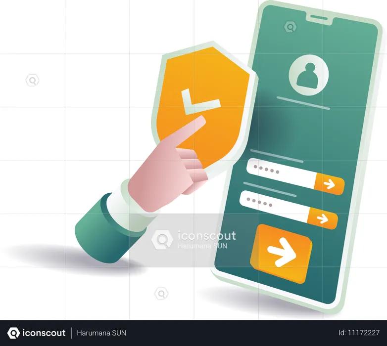 Maximize personal account data  Illustration